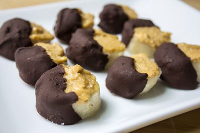 chocolate dipped banana bites