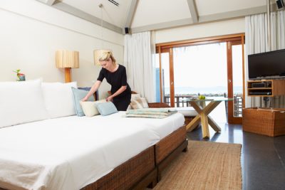preparing the guest room